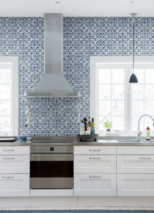 Daisy Bennett Sorento Tile Peel & Stick Wallpaper - Navy Blue