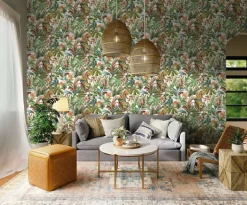 Daisy Bennett Tropical Leopard Peel & Stick Wallpaper - White