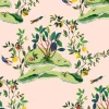 Daisy Bennett West Boulevard Collection Citrus Hummingbird Wallpaper - Blush