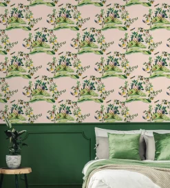Daisy Bennett West Boulevard Collection Citrus Hummingbird Wallpaper - Blush