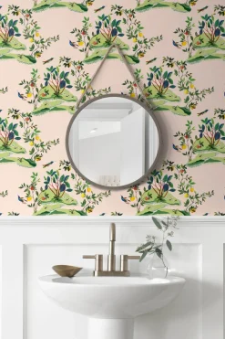 Daisy Bennett West Boulevard Collection Citrus Hummingbird Wallpaper - Blush