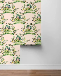 Daisy Bennett West Boulevard Collection Citrus Hummingbird Wallpaper - Blush
