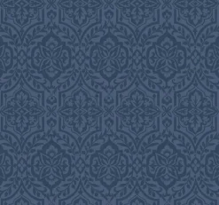 Damask Resource Library Cathedral Damask Wallpaper - Blue