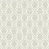 Damask Resource Library Petite Ogee Wallpaper - Taupe