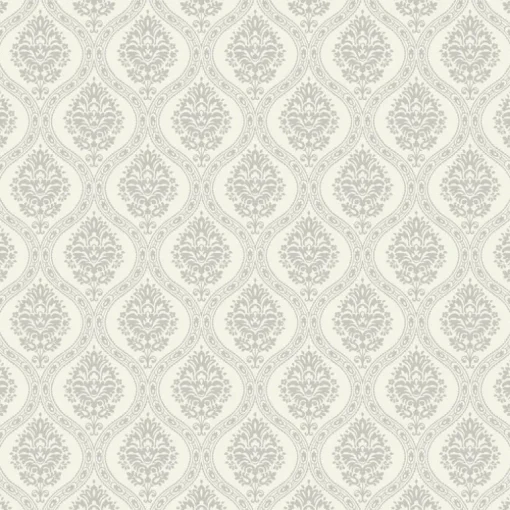 Damask Resource Library Petite Ogee Wallpaper - Taupe