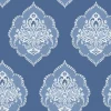 Damask Resource Library Signet Medallion Wallpaper - Blue