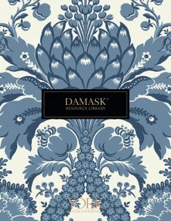 Damask Resource Library Signet Medallion Wallpaper - Blue