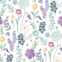 Disney Encanto Embroidery Floral Peel & Stick Wallpaper - White