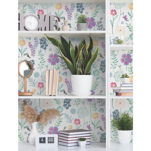 Disney Encanto Embroidery Floral Peel & Stick Wallpaper - White