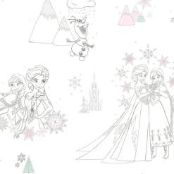 Disney Frozen Characters Peel & Stick Wallpaper - White
