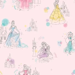 Disney Kids Vol. 4 Princess Pretty Elegant Wallpaper - Pink