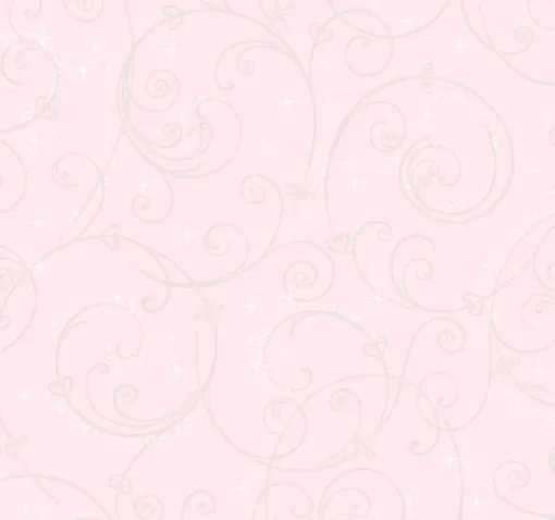 Disney Kids Vol. 4 Princess Perfect Scroll Wallpaper - Pink & Glitter