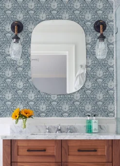 Disney Mickey Mouse Block Print Peel & Stick Wallpaper - Blue