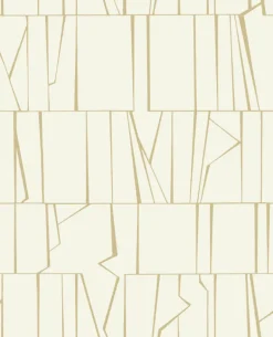 Drew & Jonathan Home Huntington Wallpaper - White & Gold