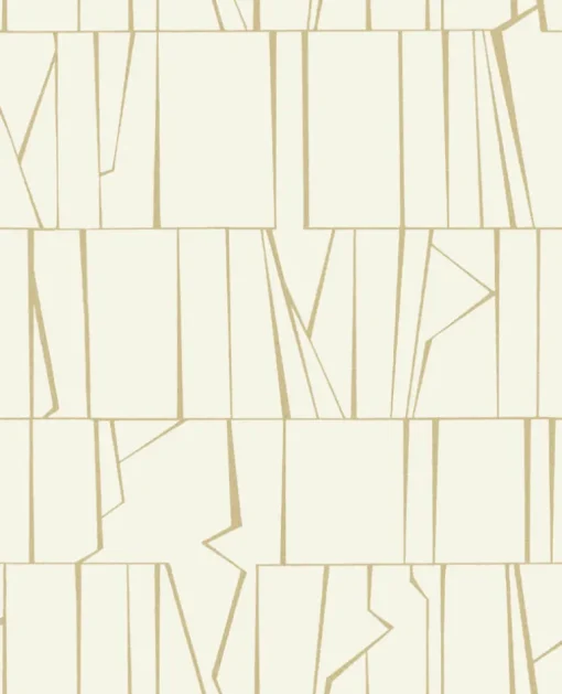 Drew & Jonathan Home Huntington Wallpaper - White & Gold