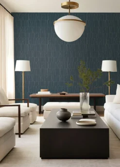 Drew & Jonathan Home Huntington Wallpaper - Indigo