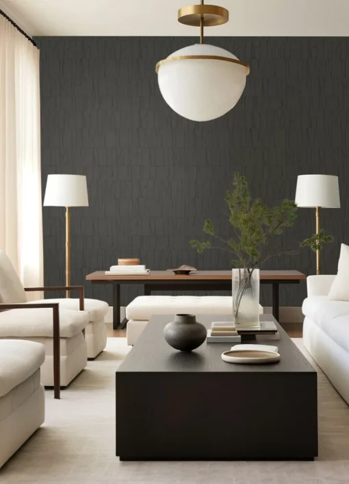 Drew & Jonathan Home Huntington Wallpaper - Charcoal