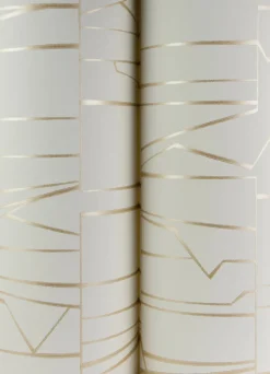 Drew & Jonathan Home Huntington Wallpaper - White & Gold