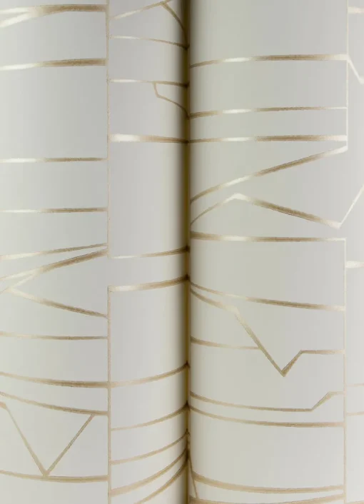 Drew & Jonathan Home Huntington Wallpaper - White & Gold