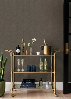Drew & Jonathan Home Kallam Wallpaper - Chocolate