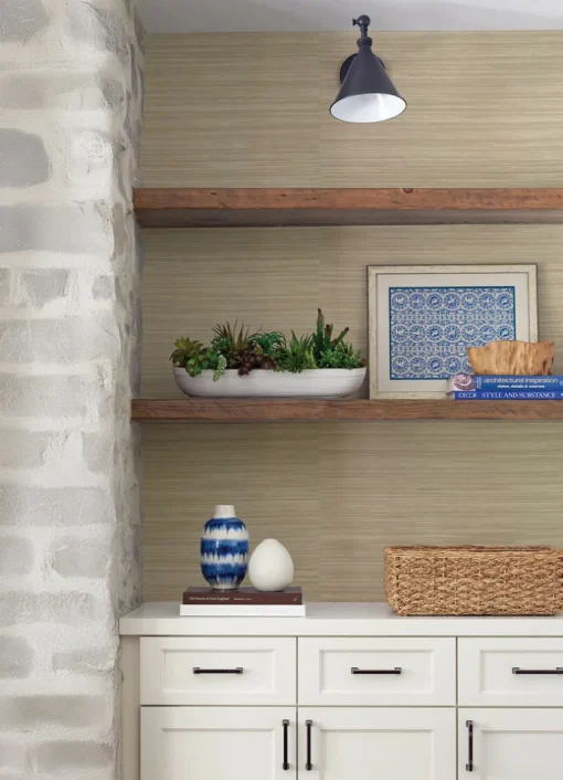 Drew & Jonathan Home Reynier Hemp Wallpaper - Wheat