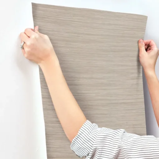 Drew & Jonathan Home Reynier Hemp Wallpaper - Pewter