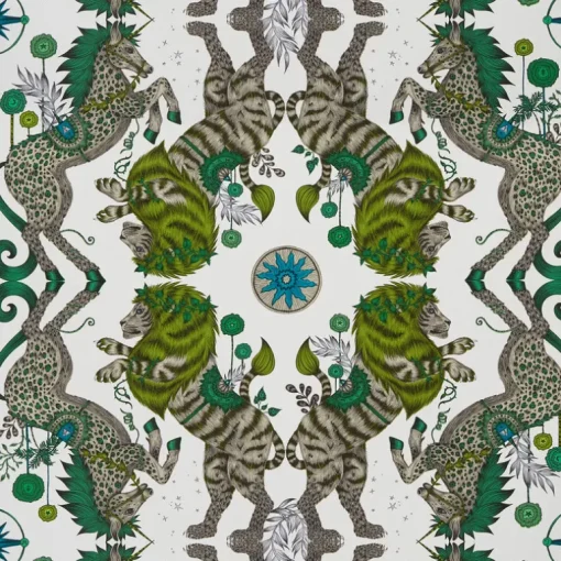 Emma J Shipley Wilderie Caspian Wallpaper - Lime