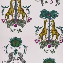 Emma J Shipley Wilderie Creatura Wallpaper - Yellow