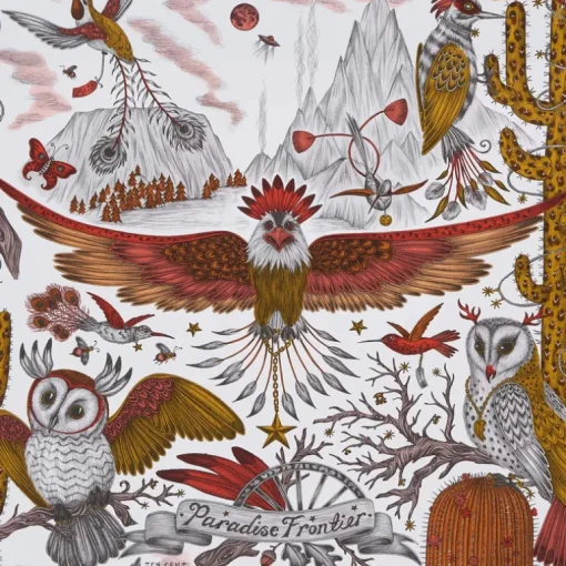 Emma J Shipley Wilderie Frontier Wallpaper - Gold