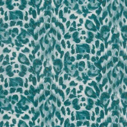 Emma J Shipley Wilderie Felis Wallpaper - Teal & Lime