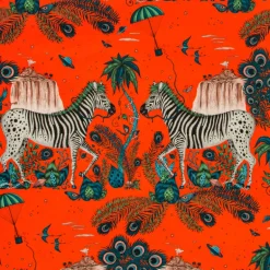 Emma J Shipley Wilderie Lost World Wallpaper - Red