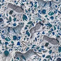 Emma J Shipley Wilderie Protea Wallpaper - Blue