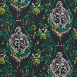 Emma J Shipley Wilderie Silverback Wallpaper - Charcoal