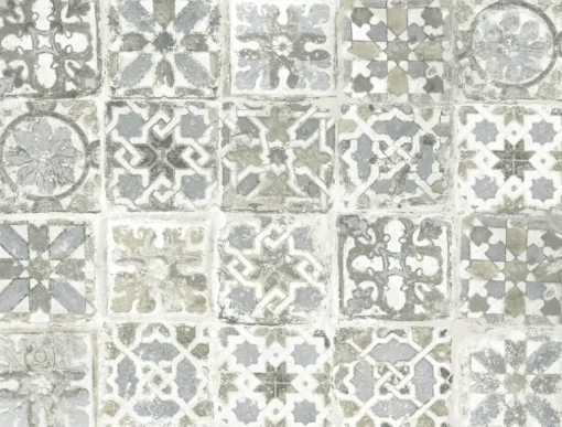 Encaustic Tile Peel & Stick Wallpaper - Gray
