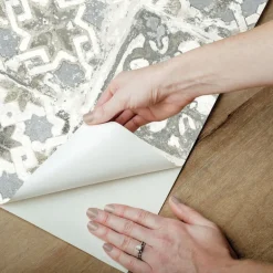 Encaustic Tile Peel & Stick Wallpaper - Gray