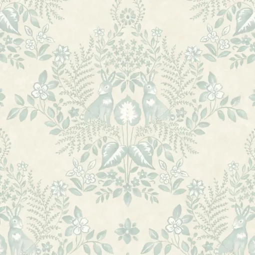 Erin & Ben Co. Cottontail Toile Peel & Stick Wallpaper - Vintage Duck Egg