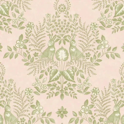 Erin & Ben Co. Cottontail Toile Peel & Stick Wallpaper - Pink & Chartreuse