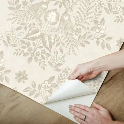 Erin & Ben Co. Cottontail Toile Peel & Stick Wallpaper - Wicker