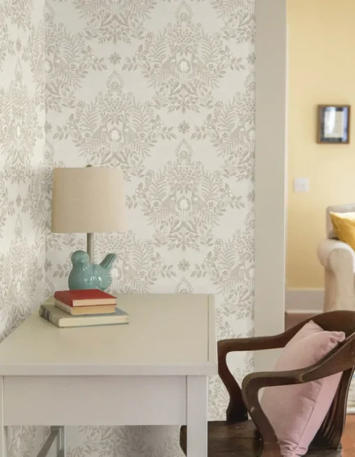 Erin & Ben Co. Cottontail Toile Peel & Stick Wallpaper - Wicker
