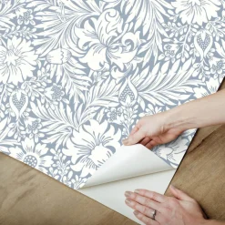Erin & Ben Co. Modern Acanthus Peel & Stick Wallpaper - Wedgewood Blue