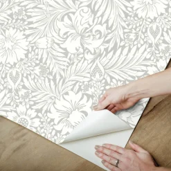 Erin & Ben Co. Modern Acanthus Peel & Stick Wallpaper - Mist