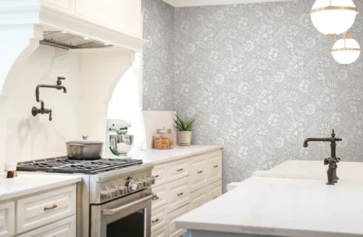 Erin & Ben Co. Modern Acanthus Peel & Stick Wallpaper - Mist