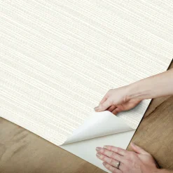 Erin & Ben Co. Tick Mark Peel & Stick Wallpaper - Sand & Fog