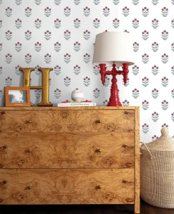Erin Gates Kit Floral Wallpaper - Red