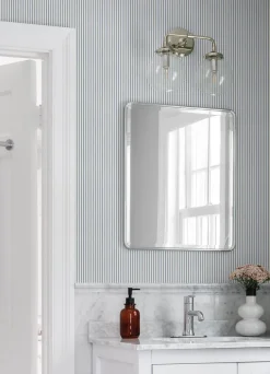 Erin Gates Oliver Simple Stripe Wallpaper - Navy