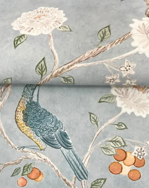 Erin Gates Wellesley Chinoiserie Wallpaper - Blue Heather