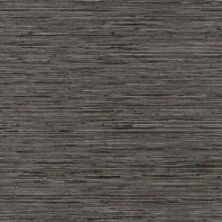 Faux Grasscloth Peel & Stick Wallpaper - Dark Gray