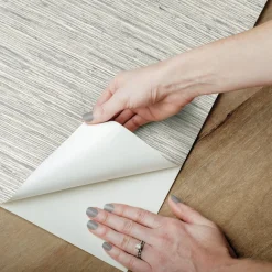 Faux Grasscloth Peel & Stick Wallpaper - Cool Gray