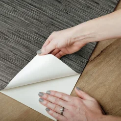 Faux Grasscloth Peel & Stick Wallpaper - Dark Gray