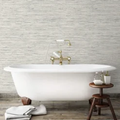 Faux Grasscloth Peel & Stick Wallpaper - Cool Gray